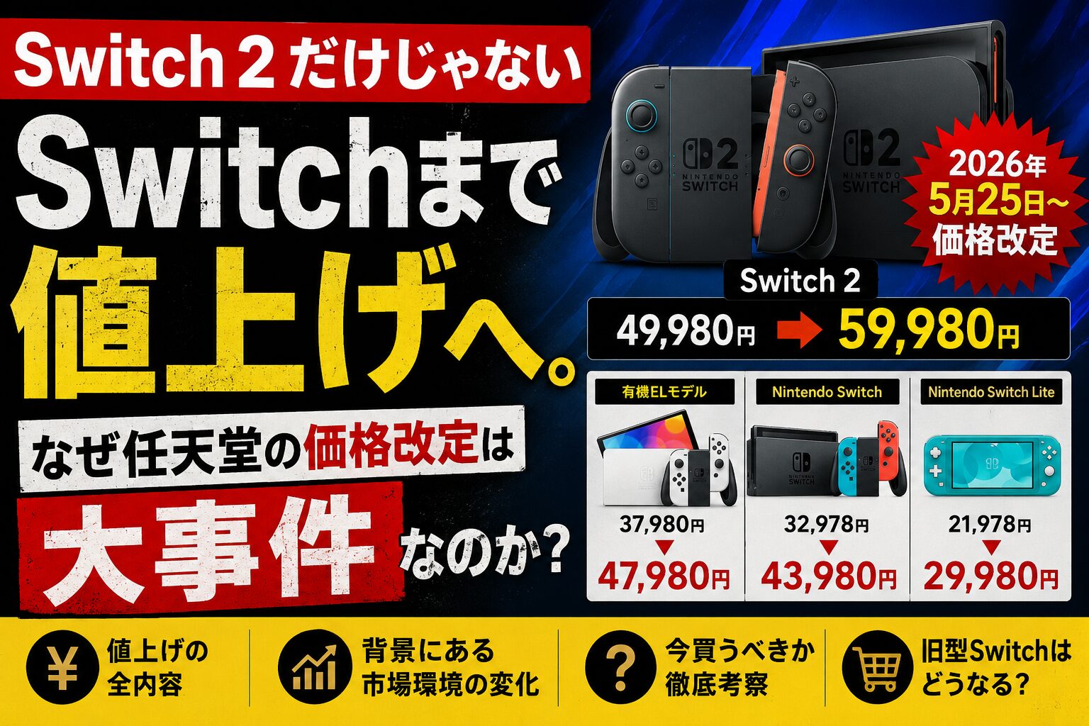 Switch 2だけじゃない、Switchまで値上げへ。なぜ任天堂の価格改定は大